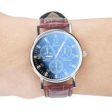 GEMIXI модные и новые стеклянные часы Blu Ray, нейтральные кварцевые часы, имитирующие наручные часы 323 2024 - купить недорого