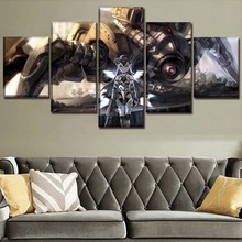 Quadros decorativos para parede, 5 peças, tela hd, impressões modulares, de anime, para casa e sala de estar 2024 - compre barato