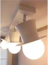 3 головы современный белый ресторанный свет персонализированные украшения потолочные светильники для спальни со светодиодными лампами Бесплатная доставка 2024 - купить недорого