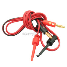 1 Pair Small Test Hook Clip to Banana Plug for Multimeter Test Lead Cable 2024 - buy cheap