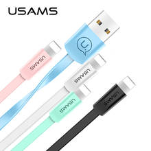 Data Sync USB Cable for iPhone x cable, USAMS 2A fast charging for iphone X 8 7 6 6s 5 SE for lighting Cable for iPhone charger 2024 - buy cheap