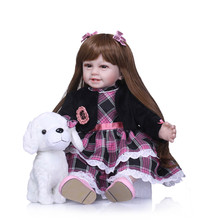 Muñecas de bebé reborn de silicona de 55cm, niña realista, bebé real, Princesa de vinilo, bebés 2024 - compra barato