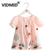 VIDMID New Fashion Cute short Sleeve tees tops For kids baby girls Flower printing T-shirts clothes Children's tops 7071 07 2024 - buy cheap