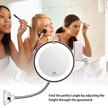 LED mirror makeup mirror vanity mirror 10 times magnifying glass with LED lights wall-mounted bathroom mirror night light 2024 - buy cheap