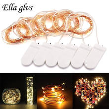 100pcs Christmas Lights 6.6ft 20 LED Strings Copper Wire For Party Wedding Decoration CR2032 Included Batteries 2024 - buy cheap