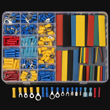 230pcs Crimp Terminals and 328pcs 2:1 Black Heat Shrink Tube Tubing Assorted Wire Connectors Box Kit Cable Sleeve Sleeving 2024 - buy cheap