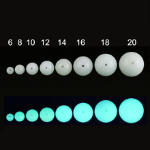 Boeycjr contas de pedra fluorescente brilhante no escuro, contas para fazer joias pedra iluminada 8/10/12/14/16/18mm contas para diy 2024 - compre barato