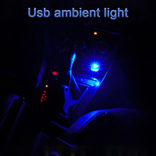 СВЕТОДИОДНЫЙ Автомобильный атмосферный свет USB прикуриватель декоративные огни атмосферные огни автомобильный домашний общий автомобиль мини ночные светильники 2024 - купить недорого