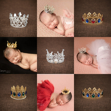 Baroque crown jewel  full of children's golden jewel photography small crown tiara newborn photography props 2024 - buy cheap