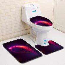 Zeegle-tapete colorido para banheiro, não escorrega, tapete absorvente para banheiro, 3 peças 2024 - compre barato