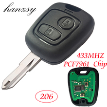 2 Button Remote Car Key Fit For PEUGEOT 206 With ID46 PCF7961 Chip Transponder 433MHZ NE73 Blade Complete Vehicle Key 2024 - buy cheap