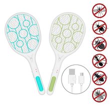 Rechargeable LED Electric Fly Mosquito bug zapper Swatter Insect Bug Pest Anti Mosquito Swatter Killer Racket 3-Layer Net Safe 2024 - buy cheap