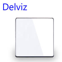 Delviz Crystal glass switch 1 Gang 1way /2way Recessed Switch,16A EU/UK Standard Light Switch,Large panel luxury Wall key switch 2024 - купить недорого