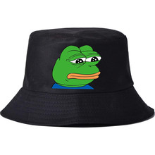 Мужская шляпа от солнца VORON, хлопковая брендовая Панама в рыбацком стиле, с принтом «Sad Frog», в стиле хип-хоп, для лета 2024 - купить недорого