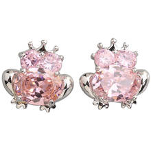 Frog Prince  Pink Kunzite 8*10mm Semi-precious Silver Cool For Womens Stud Earrings ED0084 2024 - buy cheap