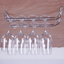 Hot Wine Glass Rack Stemware Holder Under Cabinet Chrome Home Bar Pub 27/35/55cm 2020 New for wholesale Drop Shipping 2024 - buy cheap