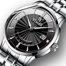 Швейцарские BINGER часы мужские роскошные брендовые японские NH35A автоматические механические мужские часы сапфировые наручные часы мужские B1176G-1 2024 - купить недорого