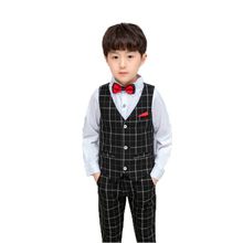 Wedding Suit for Flower Boys Children Summer Formal Vest+Shorts 2Pcs Clothing Set Baby Kids Birthday Party Tuxedo Dress Costume 2024 - buy cheap