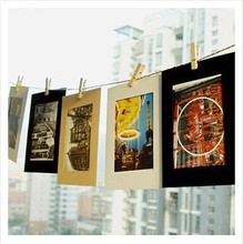 Free Shipping! 10pc/lot 6"Creative DIY Paperboard Photo Frame with Rope Clip Wall Decor Wall Hanging Photoframe Home Decor Gift 2024 - buy cheap