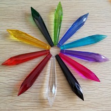 76mm  200pcs Mixed Crystal Icicle Prisms For Chandeliers Parts Glass Lighting Trimming Pendants Decoration For Lamps 2024 - buy cheap