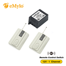 EMylo RF DC 12 В беспроводной переключатель дистанционного управления переключатель света 433 МГц передатчик 1-канальное реле переключатель мгновенного переключения 2024 - купить недорого