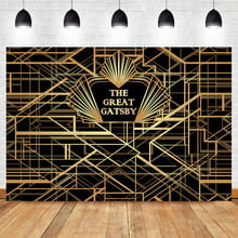 NeoBack Gatsby фон для фотосъемки на день рождения на заказ черный золотой фон для студийной фотосъемки 2024 - купить недорого