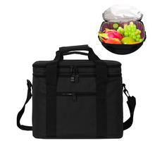 Big Double Layers Cooler Bag Vehicle Insulation Shoulder Bag Large Picnic Lunch Cool Handbag Insulated Food Ice Pack Thermo Bag 2024 - buy cheap