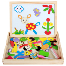 Montessori Toys Children Early Educational Learning Puzzle Wooden Toys  for Children Magnetic Stickers Preschool Teaching Aids 2024 - buy cheap