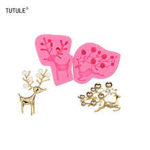 Gadgets - reindeer deer mold flexible silicone for polymer clay fondant cookies Deer Walking Silicone Rubber Food Safe Mould 2024 - buy cheap