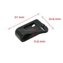 12mm Webbing Plastic ID Card Name Tag Holder Badge Clip Black For Cord Strap 2024 - buy cheap