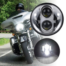 Faduies-farol cromado de led com feixe alto/baixo, lâmpada de led de 5.75 polegadas para dirigir, para motocicleta harley, faróis projetores 2024 - compre barato