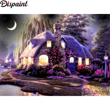 Pintura descartável completa quadrada/broca redonda 5d diy pintura diamante casa lua "bordado ponto cruz 3d decoração doméstica a10834 2024 - compre barato