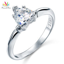 Pavão estrela 1.5 quilate corte coração casamento aniversário noivado sólido 925 joia anel de prata cfr8034 2024 - compre barato