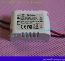 free shipping 2pcs/lot 7-12X1W 85-265V 300mA-600mA LED Driver Convertor Transformer Ceiling Light Power Supply 2024 - buy cheap