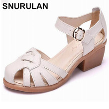 SNURULANWomen shoes summer sandals female handmade genuine leather women casual comfortable woman shoes sandals womenshoesE212 2024 - buy cheap