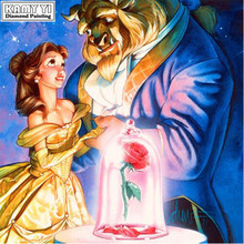 5D Full Diamond Embroidery Cartoon Beauty And The Beast Diy Diamond Painting Cross Stitch Diamond Mosaic Child Room Decor XY22 2024 - buy cheap