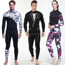 New Printed 3mm Neoprene Wetsuits High Quality Men Women Long Sleeve Surfing Spearfishing One-piece Swimsuit Warm Diving Wetsuit 2024 - buy cheap