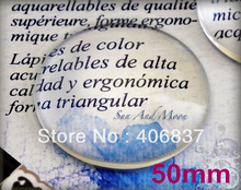 10pcs/lot, Good Quality 50mm Domed Round Transparent Clear Magnifying Glass Cabochon 2024 - buy cheap