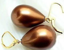 charming NEW HUGE AAA 12X16mm Chocolate Shell dangle earrings Pearl Earring 2024 - buy cheap