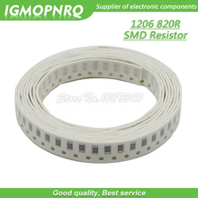 100PCS 1206 SMD Resistor 1% resistance 820 ohm chip resistor 0.25W 1/4W 820R 821 IGMOPNRQ 2024 - buy cheap