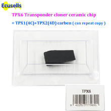 Car key chip JMA TPX6 Transponder cloner ceramic chip = TPX1(4C)+TPX2(4D) carben ( can repeat copy ) 2024 - buy cheap
