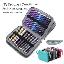 184 Slot Portable Colored Pencil Case Holder Waterproof Large Capacity PU Leather Pencil Bag For Student Gifts Art Supplies 2024 - buy cheap