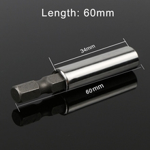 1 шт. 60 мм магнитный держатель для отвертки 1/4 дюйма держатель для шестигранного наконечника удлинитель для отвертки быстрая замена розетки для ручного инструмента 2024 - купить недорого