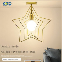 Креативная звезда светодиодная Современная потолочная лампа короткая железная лампа для гостиной спальни Бесплатная доставка 2024 - купить недорого