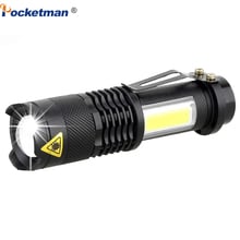 LED Flashlight Portable Mini XML-Q5+COB Zoom 4 Modes torch flashlight Use AA 14500 Battery Waterproof Lighting lantern 2024 - buy cheap