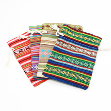 50pcs/lot Striped Design Cotton Bags 10x14 13x18cm Wedding Favor Linen Drawstring Gift Bag Muslin Jewelry Packaging Bags Pouches 2024 - buy cheap