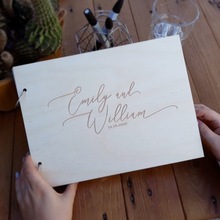 Livro de assinaturas de madeira com estampa preta, livro de assinaturas para casamento com memória gravada, livro de visitas personalizado 2024 - compre barato