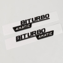 BITURBO-emblema 3D de ABS para coche, insignia con letras delanteras, 4matic para Mercedes Benz, 1 par 2024 - compra barato