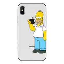 Прозрачный жесткий чехол для телефона Homer J.Simpson для iPhone 11pro 11 pro X XS MAX XR 6 6s 7 8 plus 5s Se Bart Simpson, пластиковый чехол 2024 - купить недорого