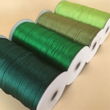 2mm Colours Green Chinese Knot Rattail Satin Cord Braided String Jewelry Findings Beading Rope 20Meters Lot 2024 - buy cheap